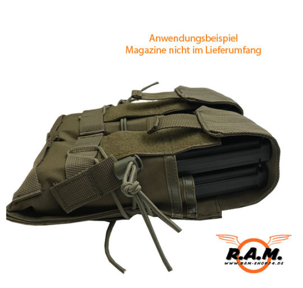 SOLIDCORE - M4 Magazintasche in Woodland für bis zu 4 M4 Magazine