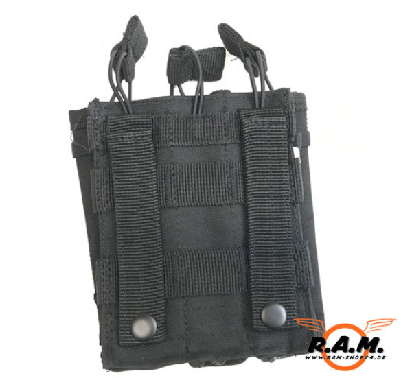 Molle Pistolen Magazintasche dreifach in schwarz