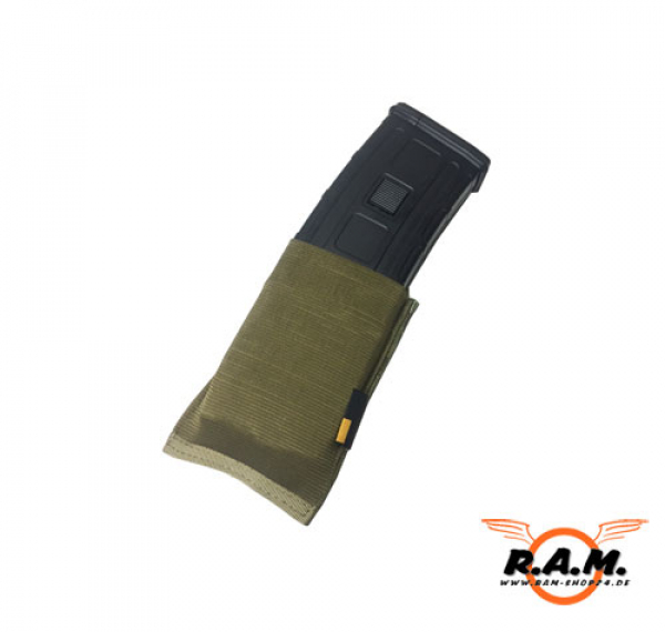 Einfache M4 Molle-Magazintasche mit elastischem Band, Multicam ***ABVERKAUF***