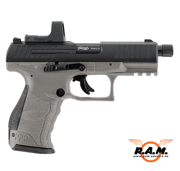 CO2 Luftpistole Walther PPQ M2 Q4TAC Combo, Cal. 4,5 mm Diabolo