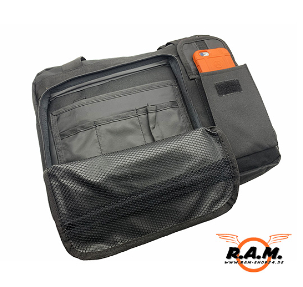 Akten-oder Zubehörtasche mit Laptop Bag, schwarz