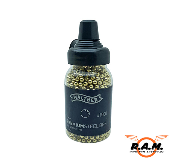 Walther Premium Stahl-BBs, cal. 4.5mm, 1500 Schuss