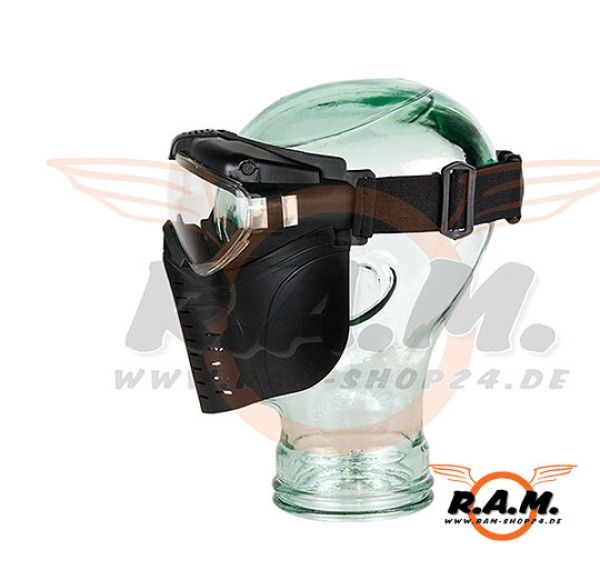 Pro Vent Goggles Maske mit Ventilator Schwarz