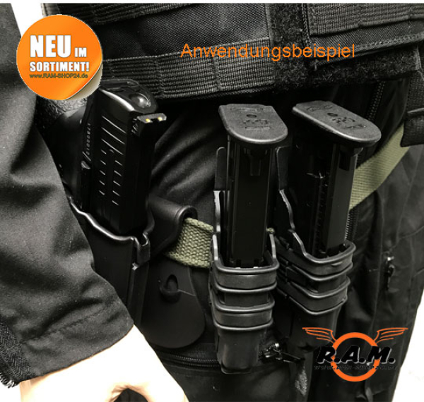 PPQ SOLIDCORE Molle Mag Pouch deluxe in schwarz