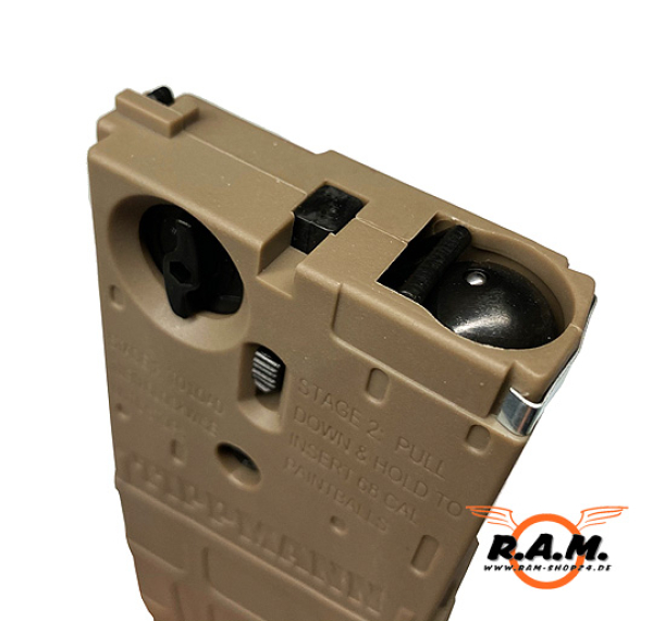 Tippmann TMC Ersatzmagazine, Desert/Tan cal. 0.68, Doppelpack