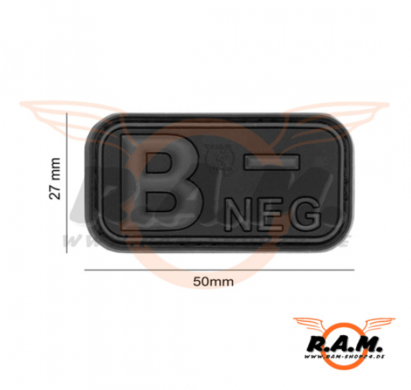 Bloodtype Rubber Patch B Neg