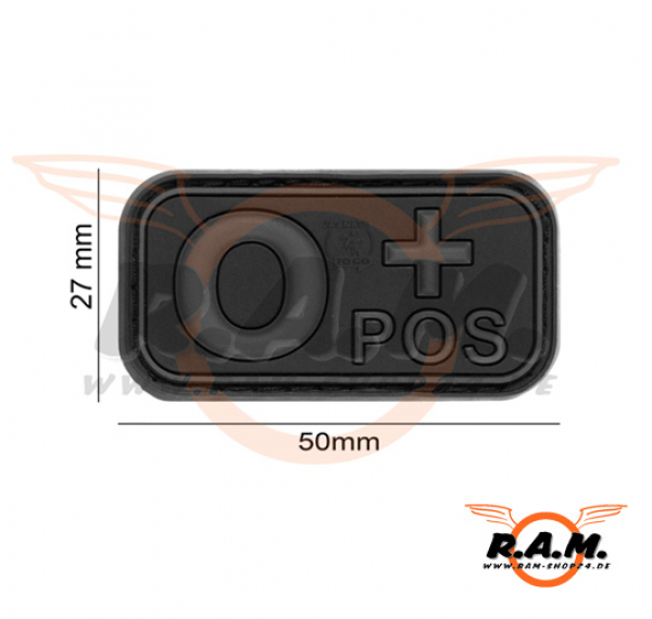 Bloodtype Rubber Patch 0 Pos