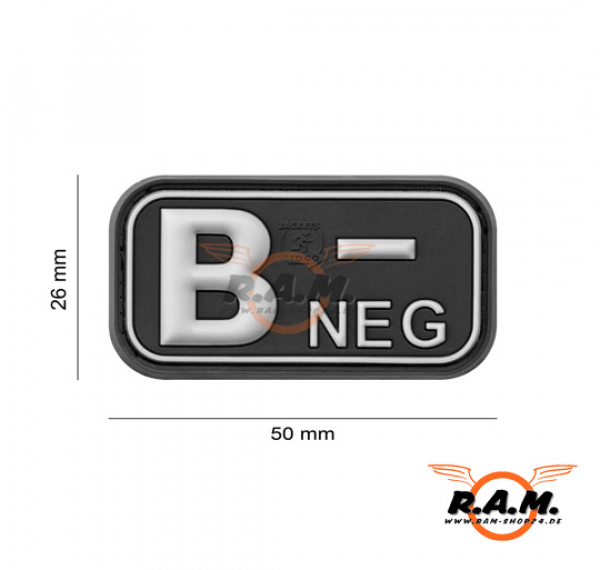 Bloodtype Rubber Patch Swat B Neg