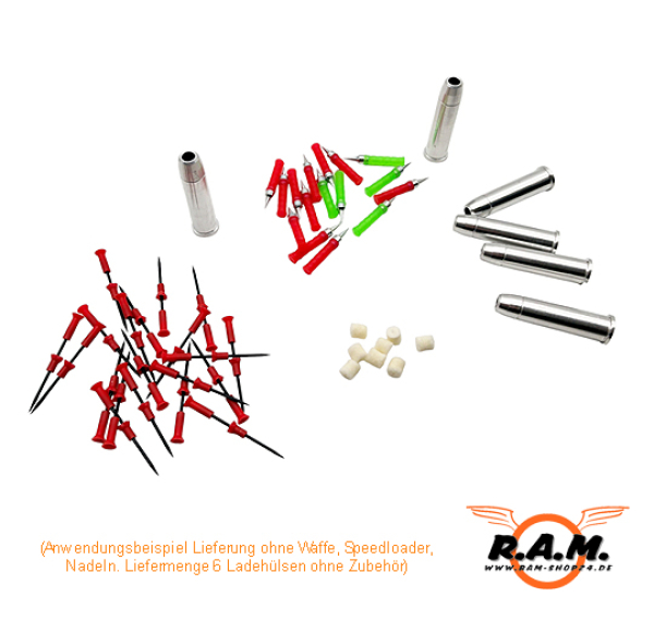 Universal Ladehülsen 4,5 mm 6er Pack für Diabolo & Darts – Umarex, Crosman & Dan Wesson – von SOLIDCORE | Made in Germany