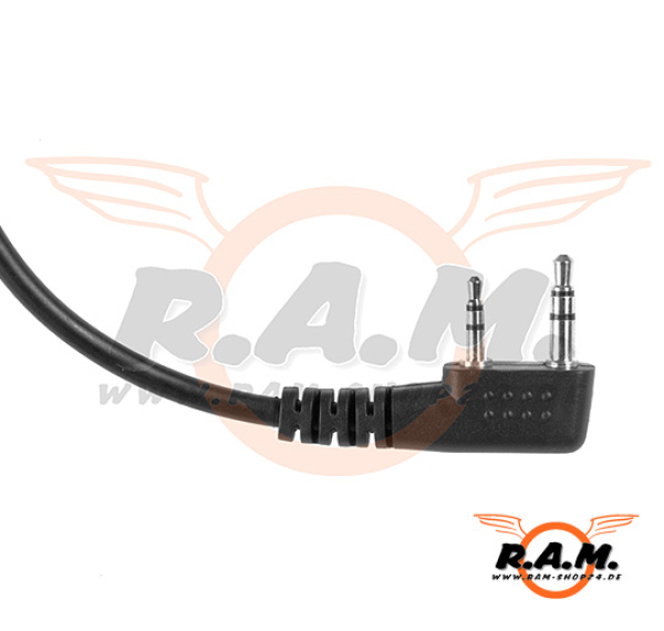 Bow-M Evo K, Tactical Military Headset KENWOOD Stecker & drehbarem Mikro (L/R)
