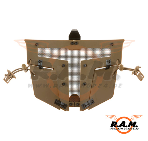 Pirate Arms Warrior Steel Face Mask, desert