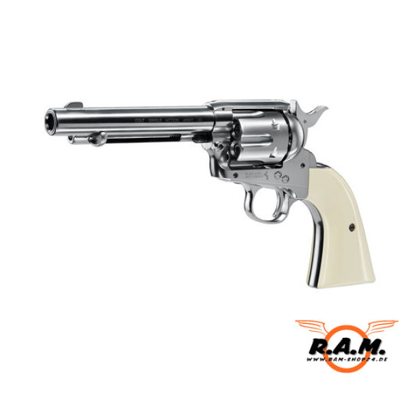 Revolver COLT SAA .45 Peacemaker cal 4.5mm - vernickelt