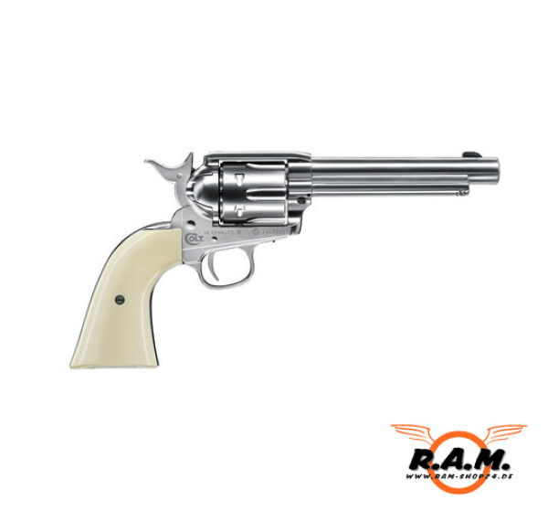 Revolver COLT SAA .45 Peacemaker cal 4.5mm - vernickelt