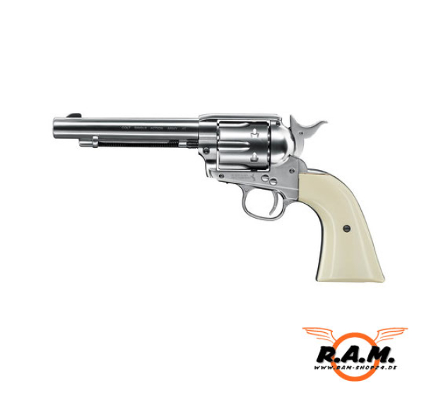 Revolver COLT SAA .45 Peacemaker cal 4.5mm - vernickelt