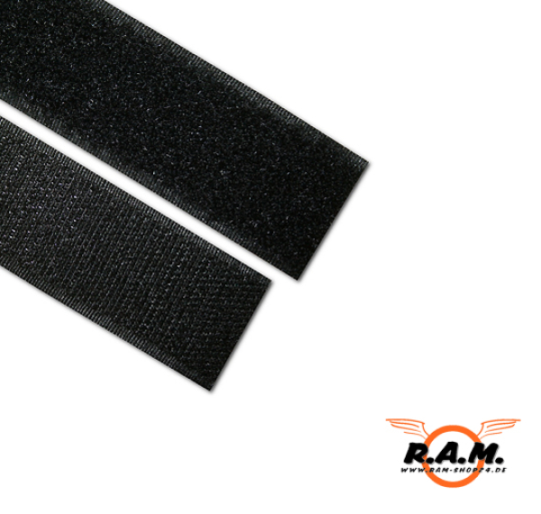 Packriemen/Klettband, 50mmx1m, schwarz