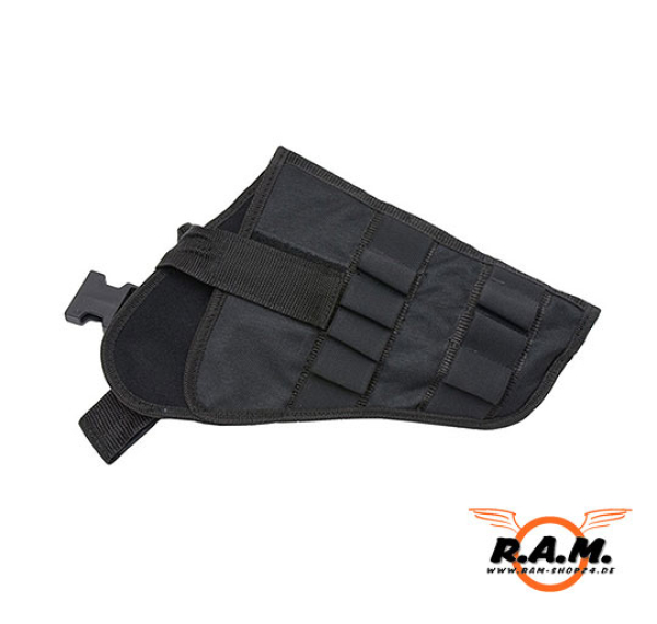 Pistolen Beinholster Deluxe schwarz mit CO2 Laschen