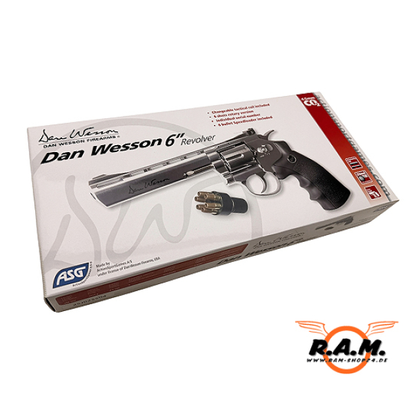 Dan Wesson 6 Zoll CO2 Revolver 4,5 mm BB Silber
