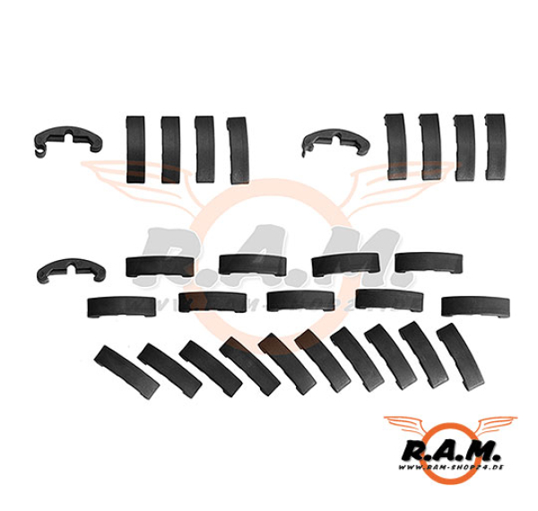 Tactical Index Clips Black, 30-teilig