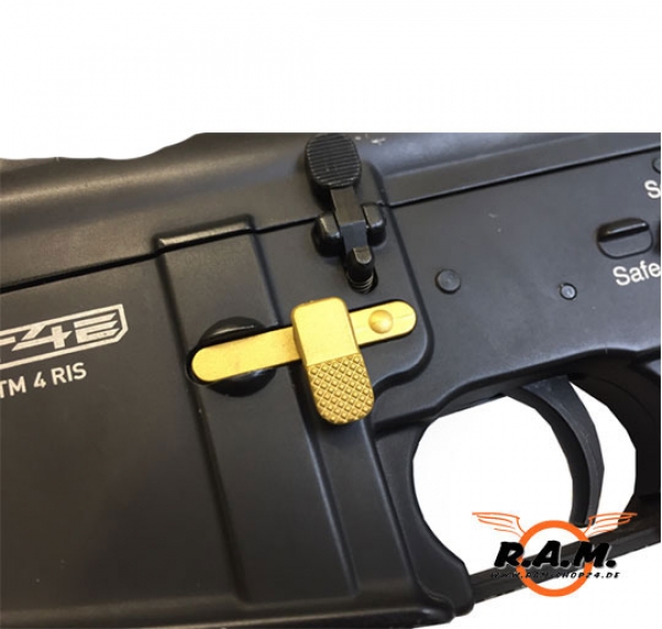 AMBI Mag Release /Magazinauswurfknopf für M4 /AR14, gold