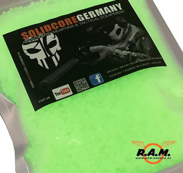 SOLIDCORE COMPETITION GLOW IN THE DARK TRACER BB'S 7-8mm **HARDCORE**