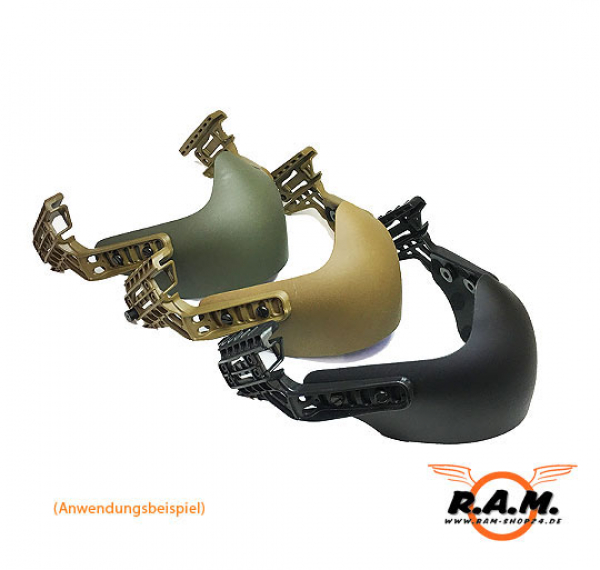 Mundschutzbefestigungssystem für Warrior Helmsystem schwarz