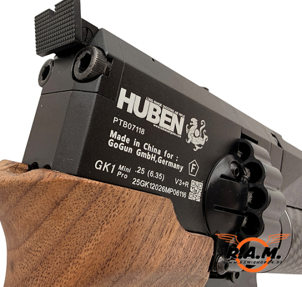 Huben GK1 Mini Pro PCP-Luftpistole 6,35 mm mit F-Zeichen