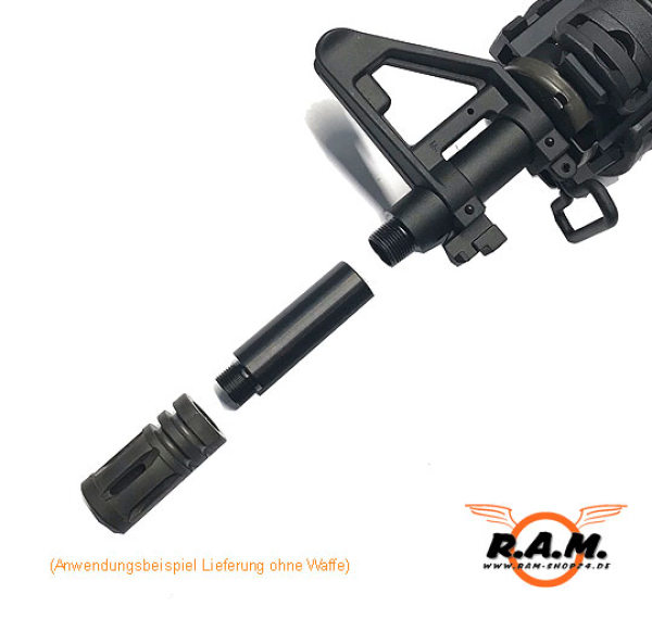 TM4 & HK416 präzisions Stahl Laufverlängerung 5cm Modular **HARDCORE**