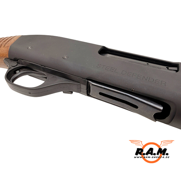 STEEL DEFENDER .68 CO2 Paintball & Heimverteidigung – Pump-Action Schrotflinte 7 Schuss "High Grip"