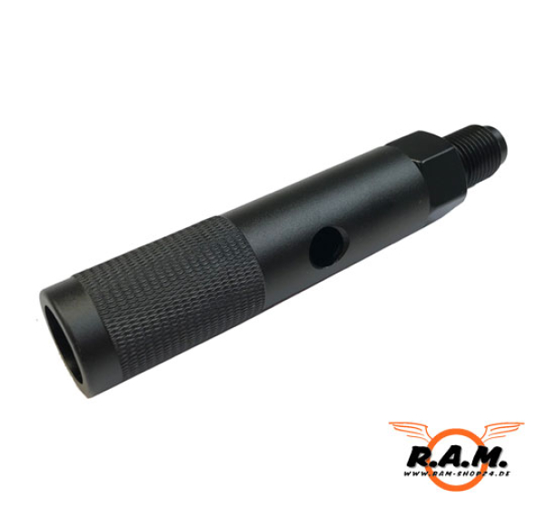 12gr CO2 Adapter auf 88g Gewinde von SOLIDCORE, schwarz