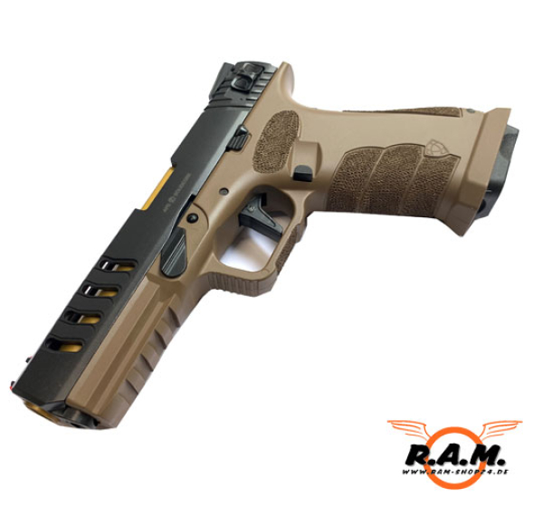 APS SHARK Pistole cal. 6mm Softair TAN Customworks