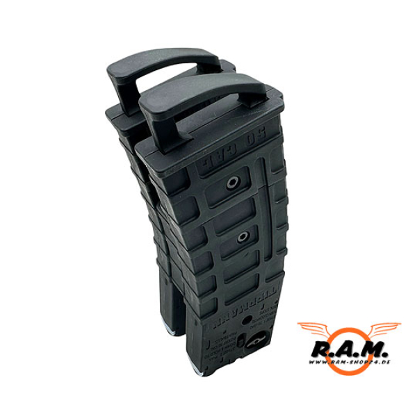 2er Pack Ersatzmagazine TMC in schwarz cal. 0.50
