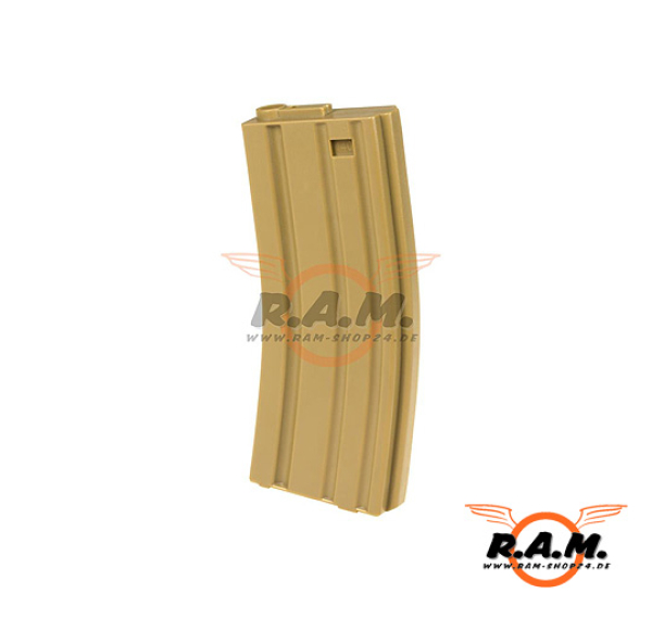ARES Magazin M4 Midcap, 140 Schuss, Tan