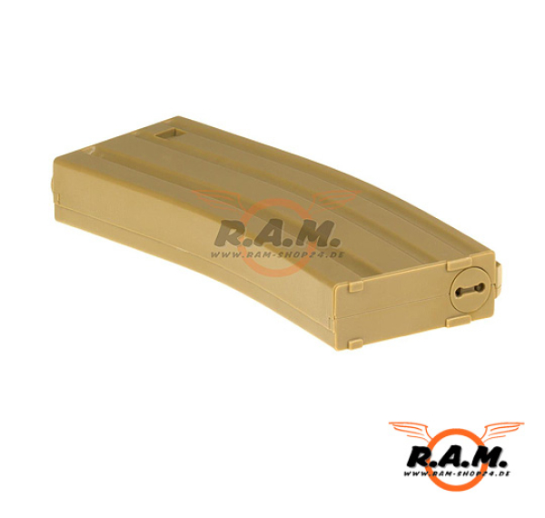 ARES Magazin M4 Midcap, 140 Schuss, Tan