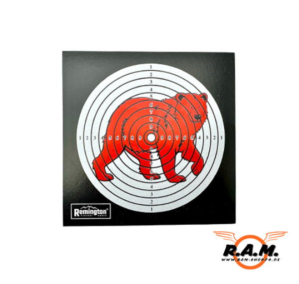 Remington Zielscheiben Bär – 14 × 14 cm, 50 Stück