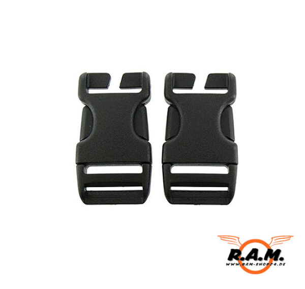Schnellverschluss 25mm, 2er Pack, schwarz