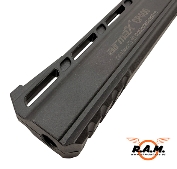 airmaX® Druckluftpistole CO2 CP400 Gen. 2 LP Schwarz 4,5mm, Non BlowBack