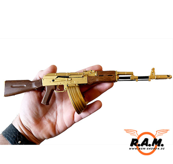 GOATGUNS - Miniatur AK Trommelmagazin, gold