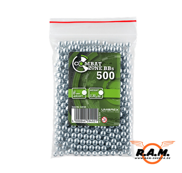 Combat Zone Qualitäts Alu BBs, 6mm, 500 Stück
