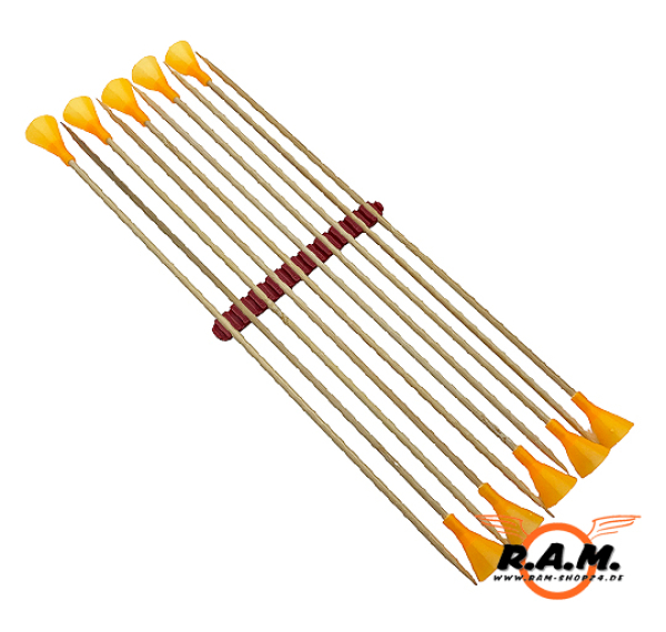 Blasrohr Big Bore Bambus Pfeile / Darts länge ca. 265mm .625 16mm 50 Stück