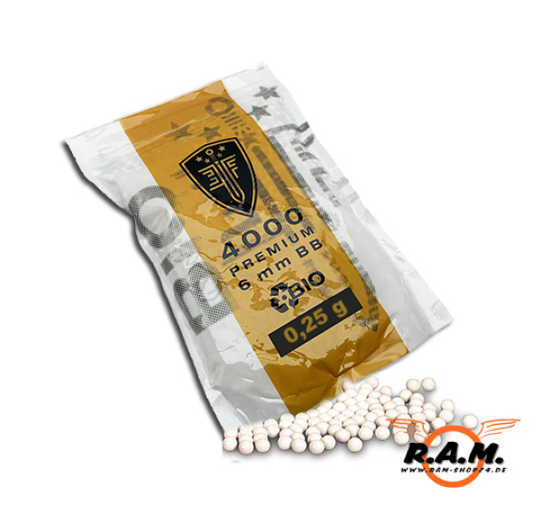 Elite Force Premium Bio BBs, 6mm, 0,25g, weiß, 4000 Stk