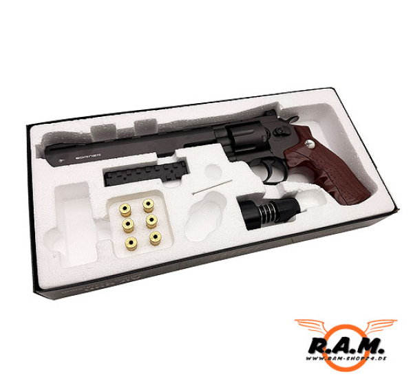 Borner Super Sport 703 CO₂ Revolver 4,5 mm BB – Vollmetall mit 6-Schuss-Trommel