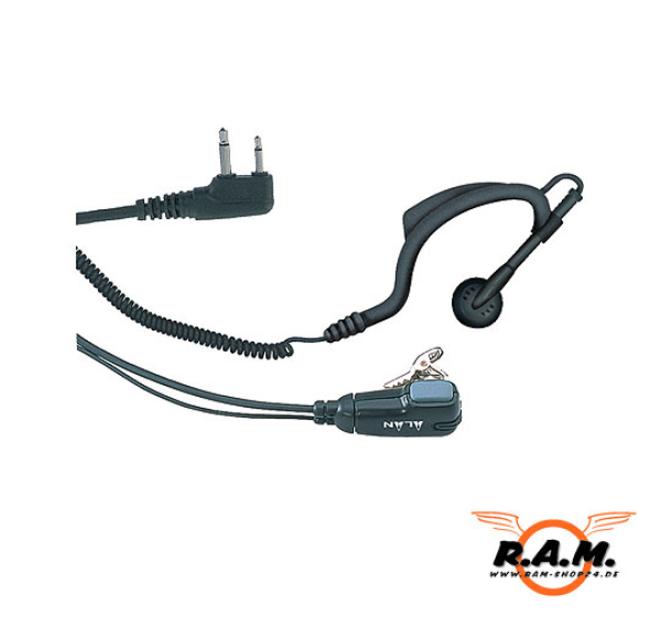 MA 21-L Clip-Mikrofon/Ohrhörer Duoklinke-  90 Grad Stecker (L-Type)