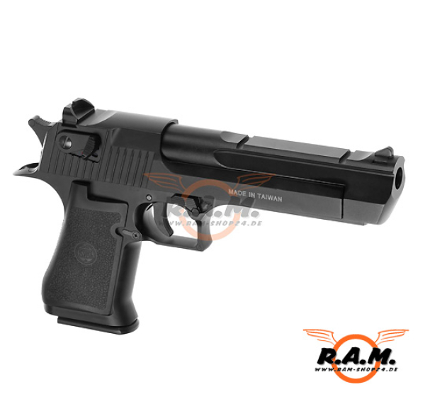 Softairpistole KWC DE .50 Metal Version Co2, schwarz