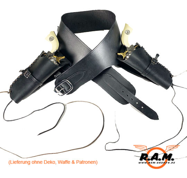 Revolverholster "Double" Colt SAA Echtleder schwarz