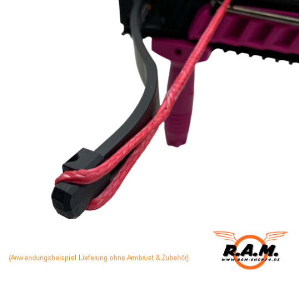 SOLIDCORE Dyneema PRO Tuning Sehne rot "HEAVY DUTY 4mm", handgemacht für STEAMBOW AR6 Stinger 1 & 2