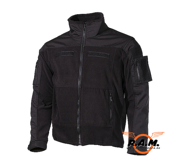 Fleecejacke Combat in schwarz