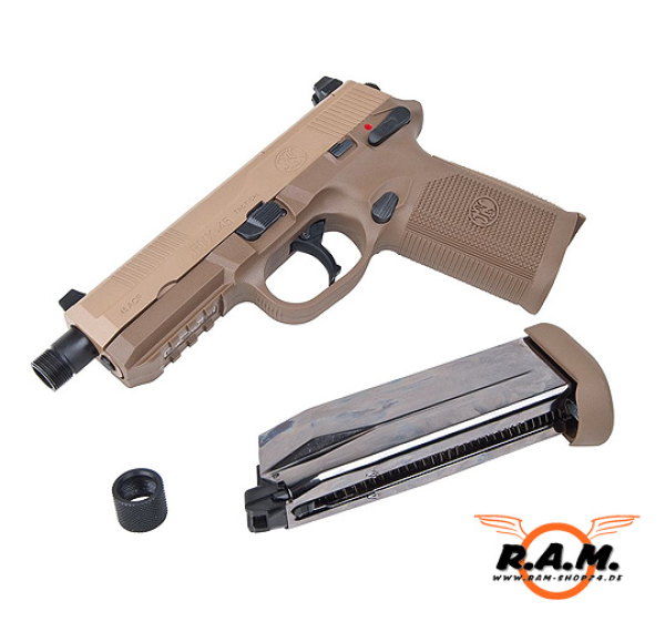 Airsoftpistole FN Herstal FNX-45 Tactical Desert 6mm, Gas Blowback