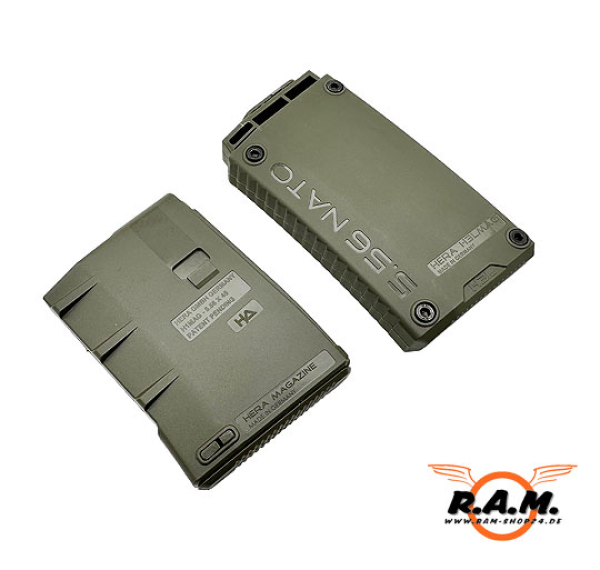 HERA H3L PRO Magazin für AR15 & Clone, OD-Green, 10 Schuss