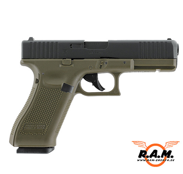 Airsoftpistole GLOCK 17 Gen5, 6mm BB, CO2, Battlefield Green