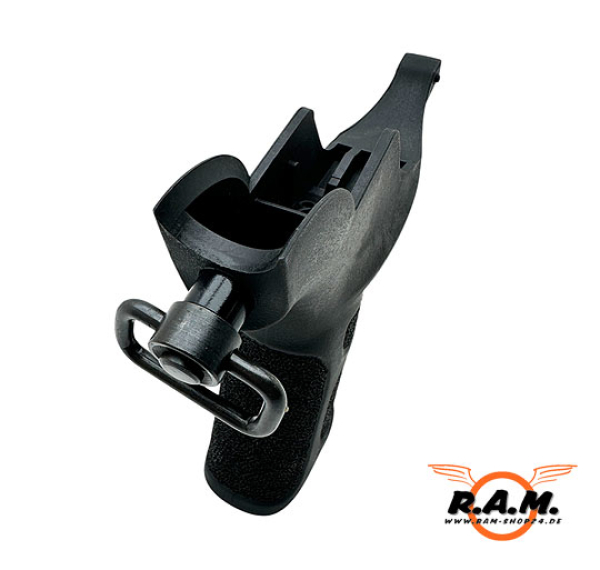APS M4 Pistolen Griff mit QD Sling Mount und Stippling, schwarz